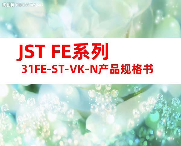 JST FE系列 31FE-ST-VK-N产品规格书